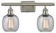 Belfast 2-Light LED Bath Fixture, Brushed Satin Nickel, Glass: Seedy