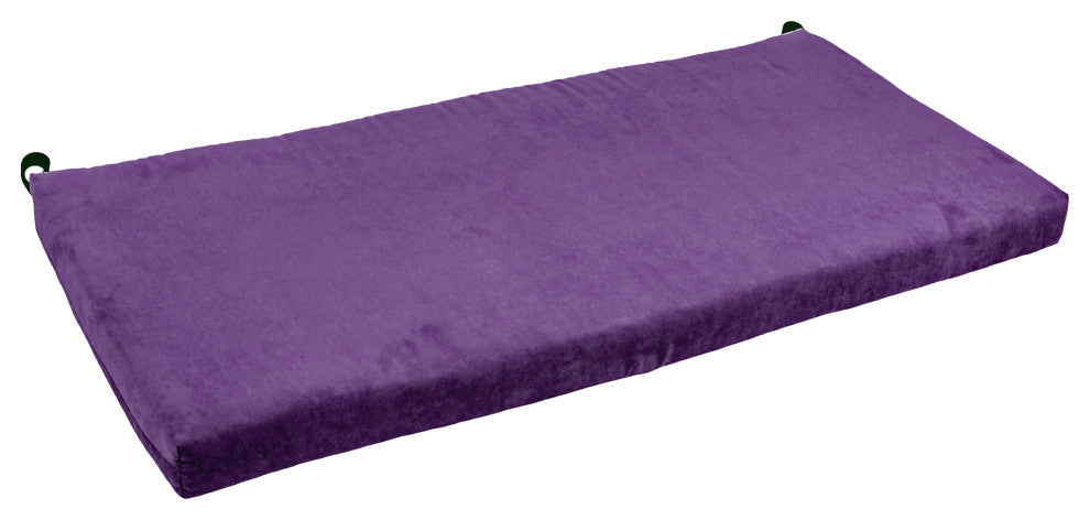 42"X19" Solid Microsuede Loveseat Cushion, Ultra Violet