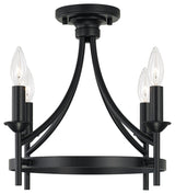 Capital Lighting Peyton 4-Light Semi Flush 242041MB Matte Black