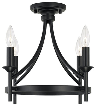 Capital Lighting Peyton 4-Light Semi Flush 242041MB Matte Black