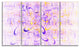 Light Purple Watercolor Fractal Art, Abstract Art on Canvas, 48"x28", 4 Panels