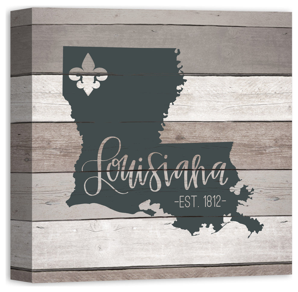 Louisiana Established 16"x16" Canvas Wall Art