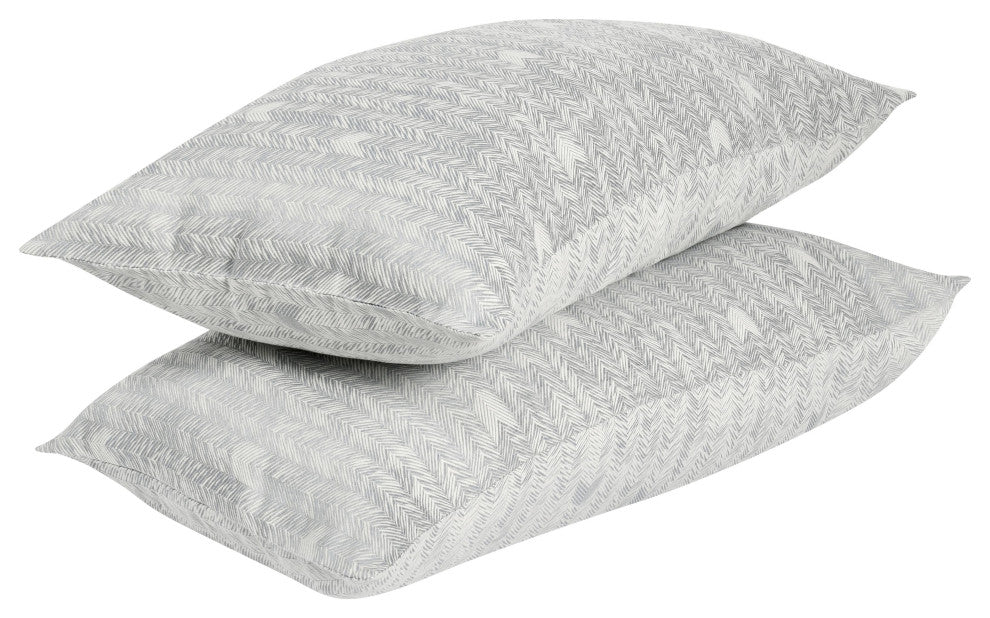 Lana 100% Cotton Embroidered Sham by Kosas Home, Gray, King Sham