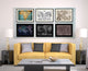Maryland Vivid Sepia Map Print On Canvas With Black Custom Frame, 16" X 21"