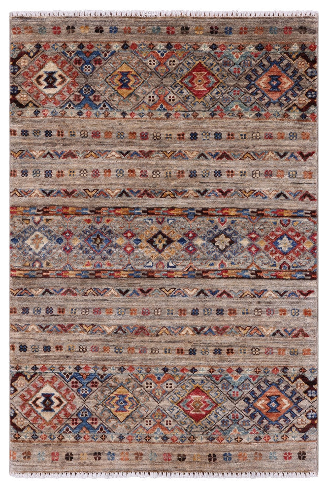 2' 9" X 4' 1" Khorjin Super Kazak Hand Knotted Rug Q10831
