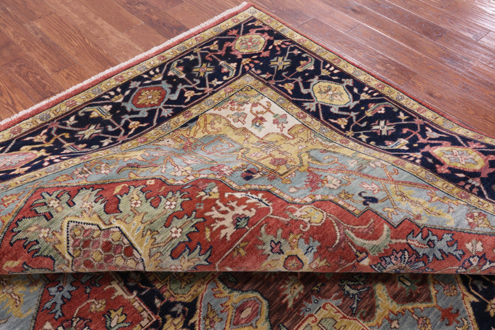 Handmade Persian Fine Serapi Wool Rug 8' 11" X 11' 11" - Q14702