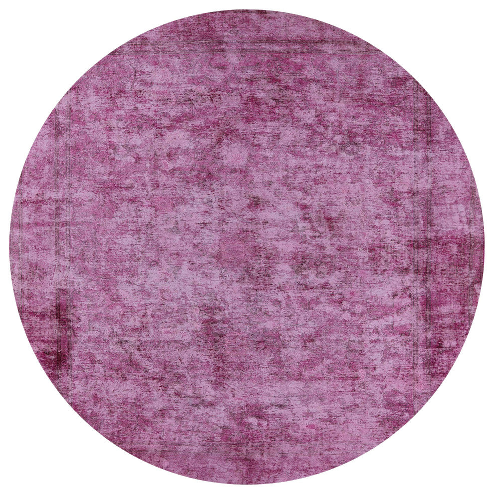 Ahgly Company Indoor Round Mid-Century Modern Area Rugs, 5' Round