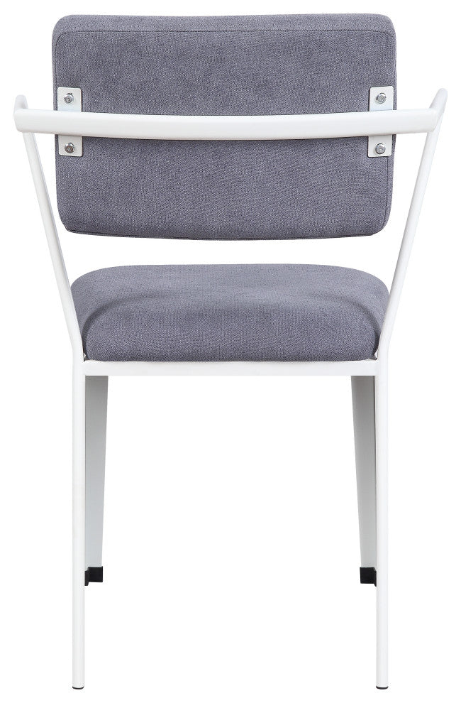 ACME Cargo Chair, Gray Fabric and White