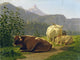 Tile Mural, Animals Before Mountain Landscape By Johann Jakob Biedermann Matte