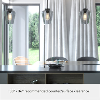 Vidria Matte Black 1 Light Mini Pendant Ceiling Light Fixture