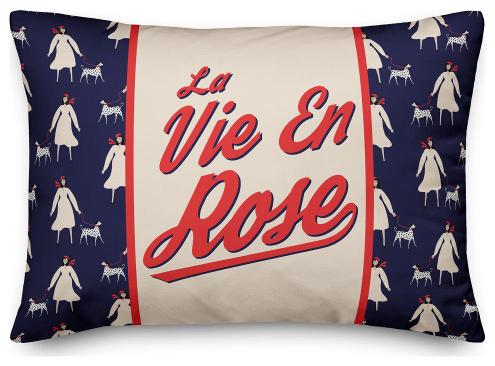 La Vie En Rose 14x20 Spun Poly Pillow