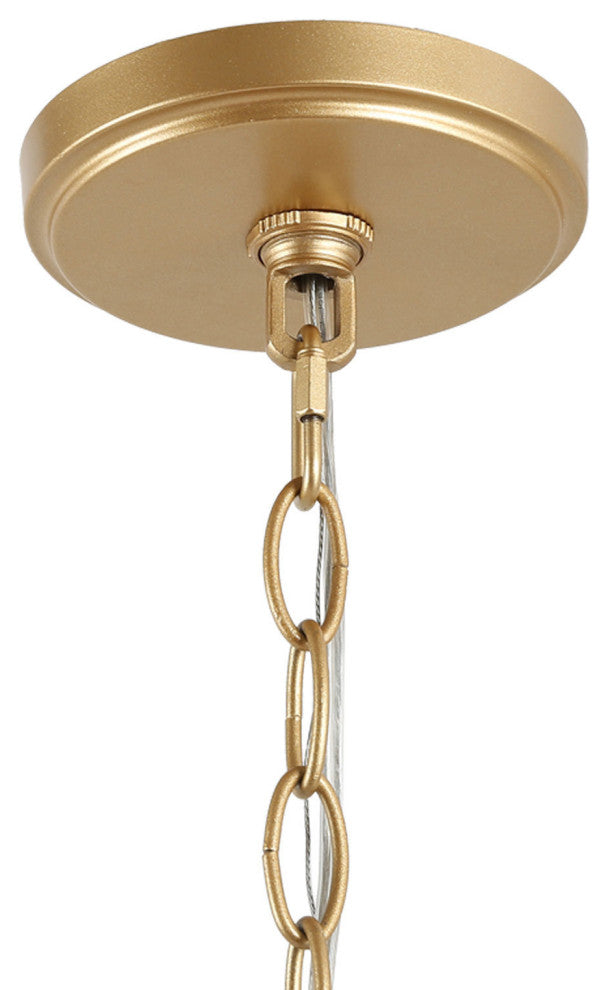 6-Light Candle Style Modern Chandelier, Gold