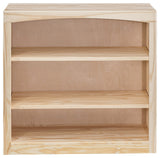 Solid Wood Bookcase, 30"x30", Unfinished