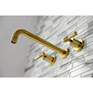 KS8027ML Two-Handle Wall Mount Tub Faucet, Brushed Brass