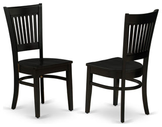 3Pc Dining Table Set 2 Dining Chairs, Butterfly Leaf Dining Table, Black