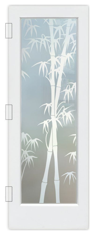 Interior Prehung Door or Interior Slab Door - Bamboo Shoots - Primed - 24" x...