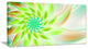 Huge Bright Green Fractal Flower, Floral Canvas Art Print, 32"x16"