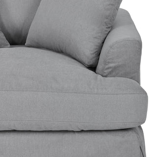 Ciara 53" Upholstered Chair and a Half in Pearl, Slate Gray