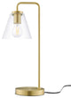 Table Desk Lamp, Gold, Glass, Modern, Mid Century Cafe Bistro Hospitality