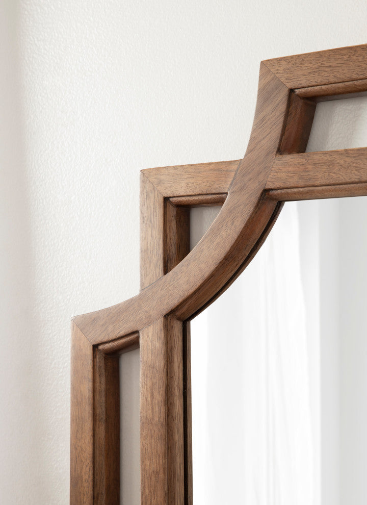 Minuette Wood Framed Wall Mirror, Natural 40x27