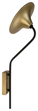 Messala Sconce, Black Metal and Brass Finish
