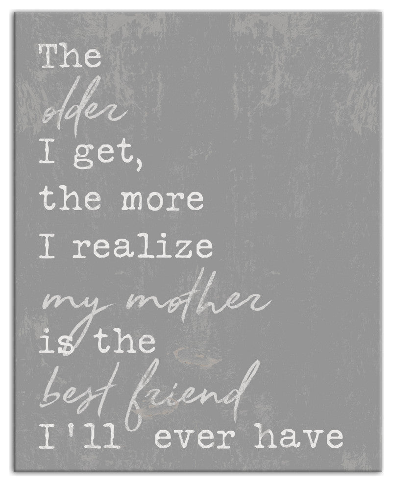 My Mother is my Best Friend 16x20 Canvas Wall Art