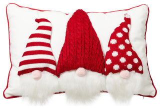 18''L 3D Heavy Cotton Knitted Gnome Pillow