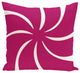 Whirl Of The Season, Decorative Geometric Print Pillow, Pink, 16"x16"