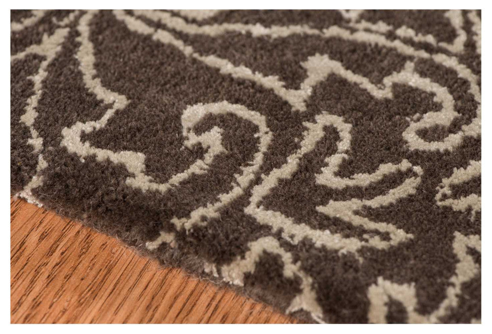 8" X11" X 0.5" Gray Wool Area Rug