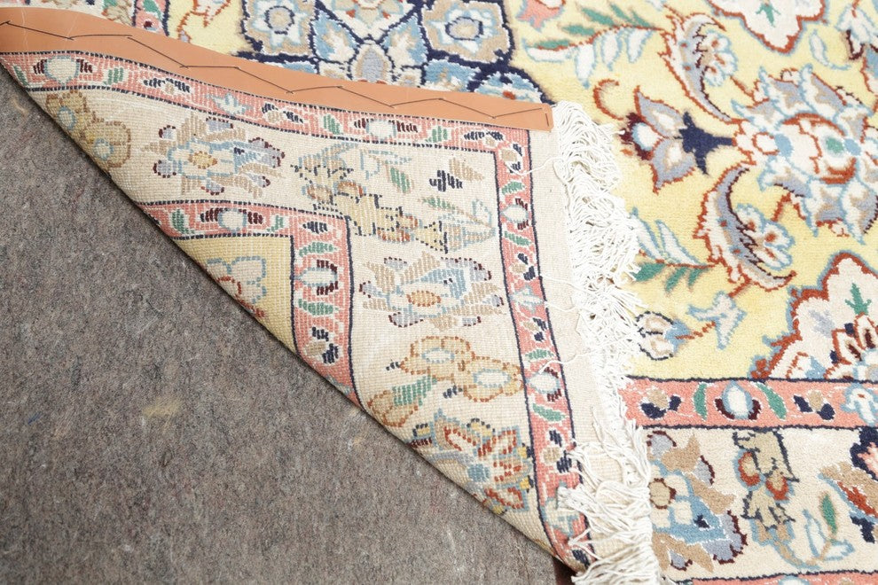 Persian Style Handmade Traditional Nain Oriental Area Rug, Green, 26'0"X16'1"