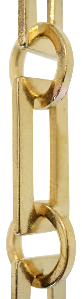 RCH Hardware Brass Rectangle Chandelier Chain, Various Finishes, Polished Brass,