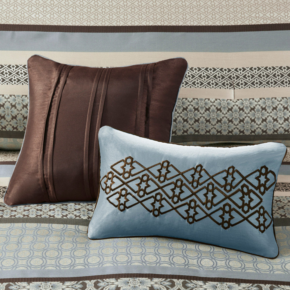 Madison Park Jacquard 7-Piece Comforter Set, Queen