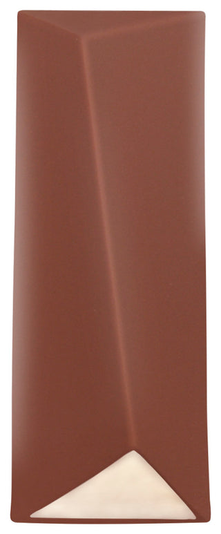 Ambiance Diagonal Rectangle Outdoor LED Wall Sconce, Canyon Clay