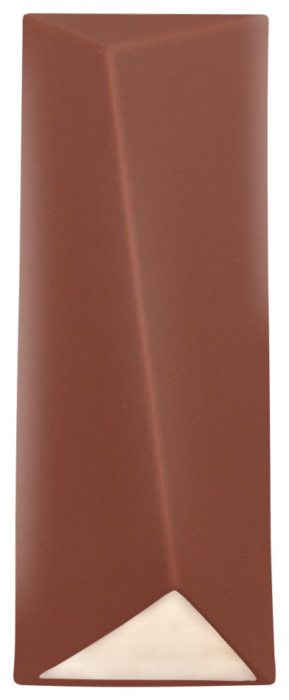 Ambiance Diagonal Rectangle Outdoor LED Wall Sconce, Canyon Clay