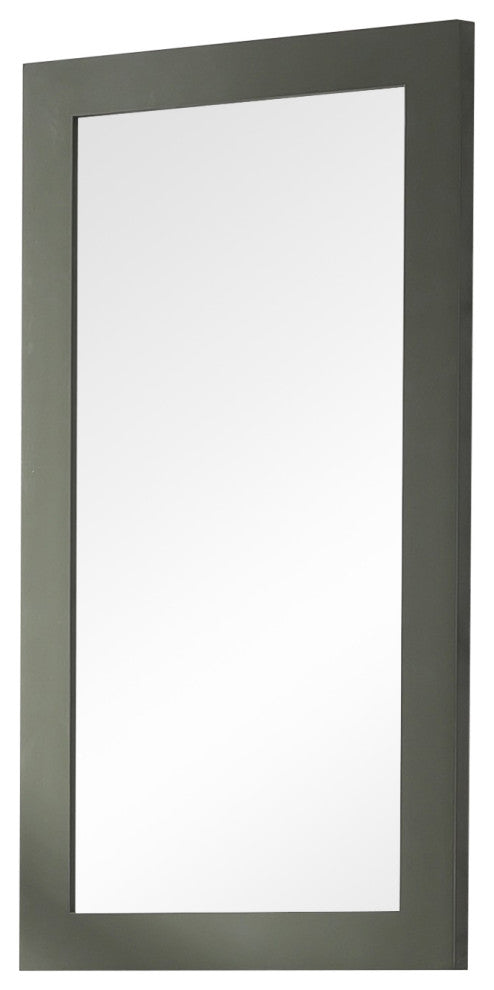 16" Pewter Green Mirror