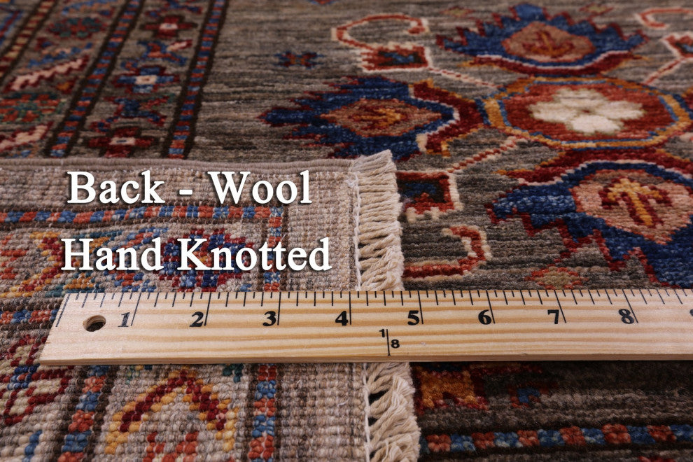 8' 1" X 9' 7" Super Kazak Hand Knotted Rug Q5565