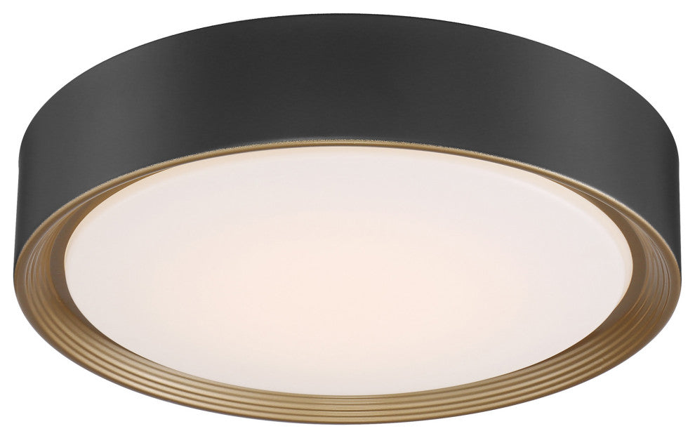 Access Lighting 49970LEDD-ACR Malaga 16"W LED Flush Mount Drum - Matte Black