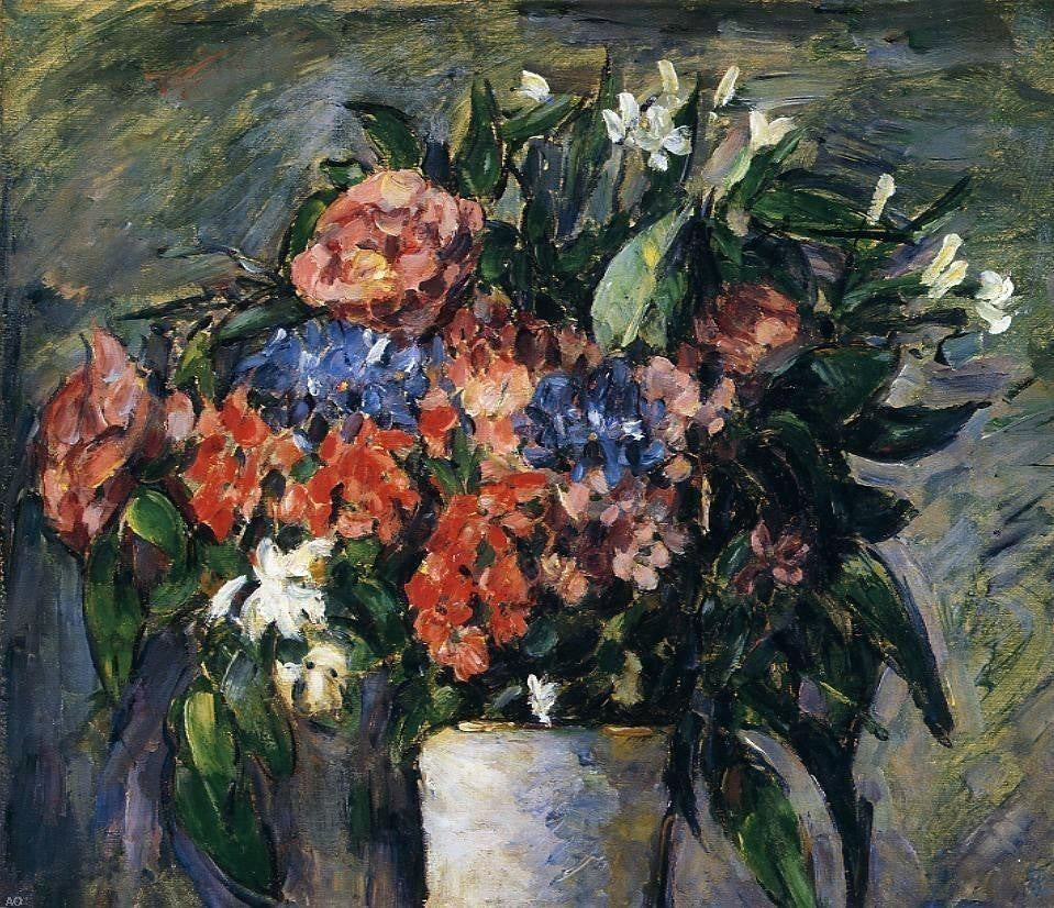Paul Cezanne Pot of Flowers, 20"x25" Wall Decal Print