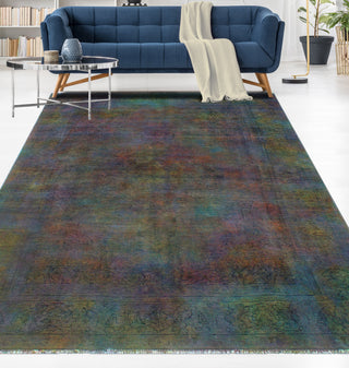 Vintage Distressed Kimora Purple/Pink Rug, 6'4x9'9