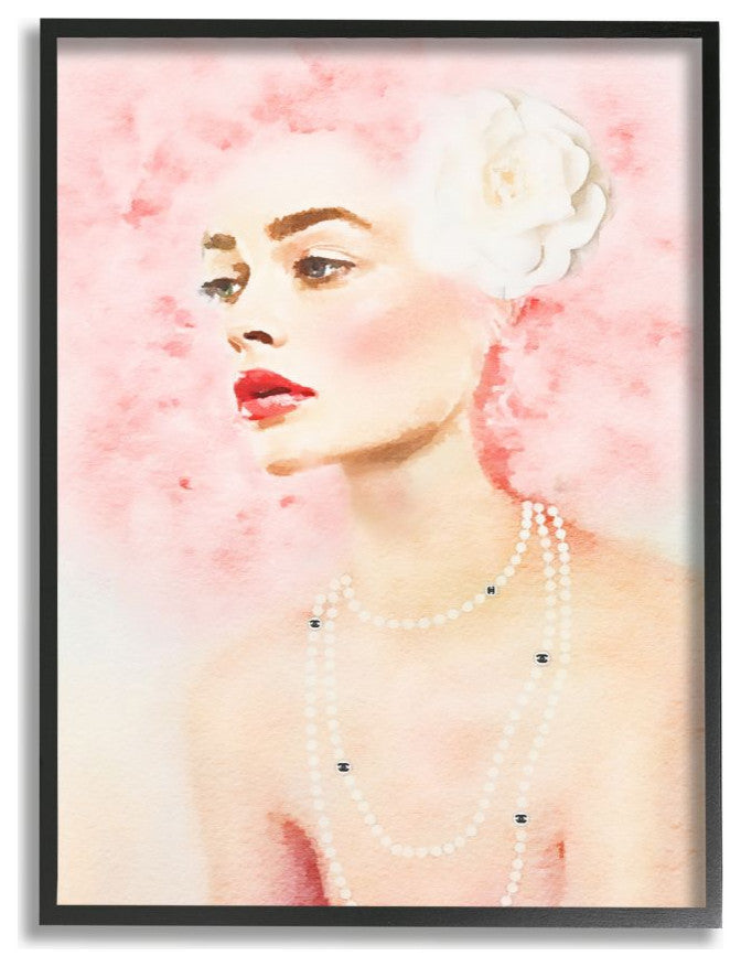 High Fashion Female Portrait Glamour Pink Hair11x14