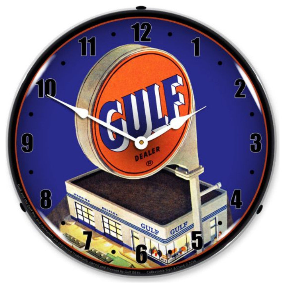 GO1902884 Gulf Station 1960 Clock