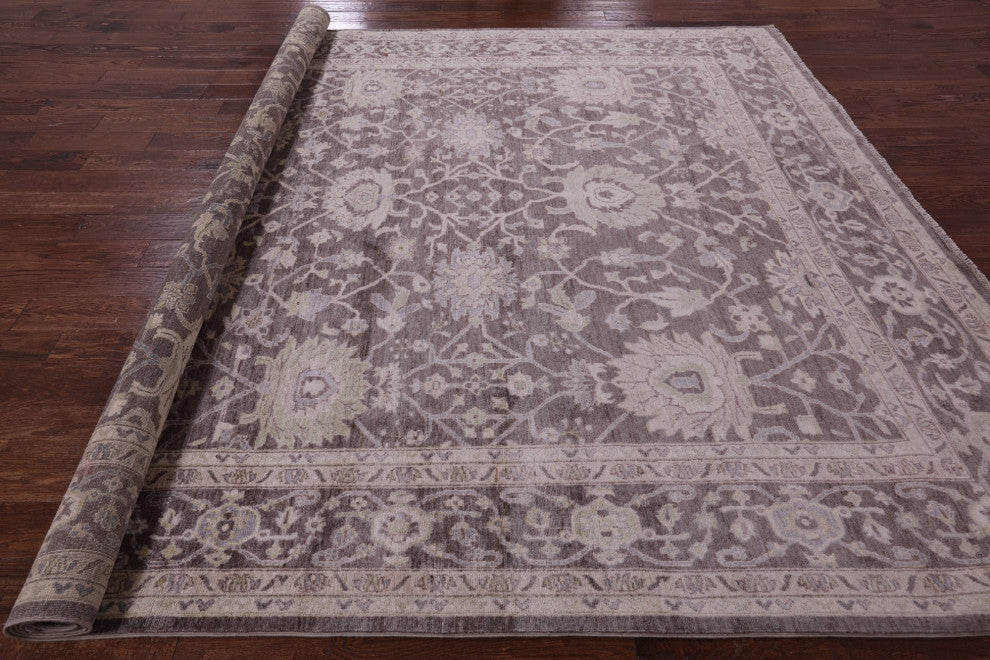 Hand Knotted Peshawar Wool Rug 8' 11" X 11' 9" Q9546