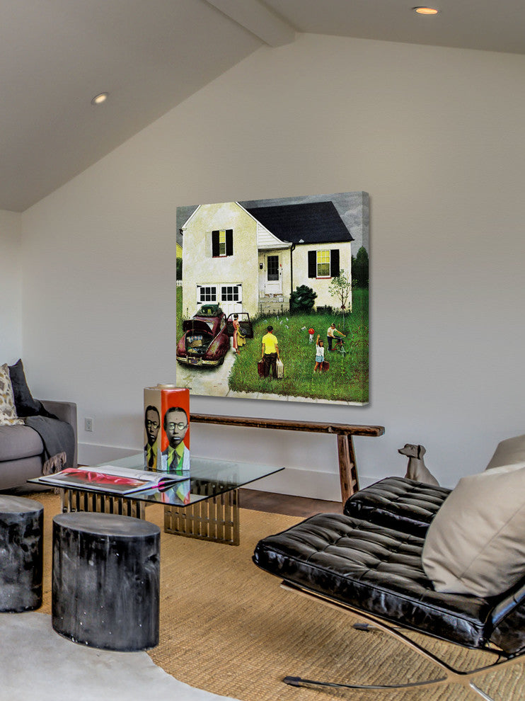 "Home from Vacation" Painting Print on Canvas by John Falter