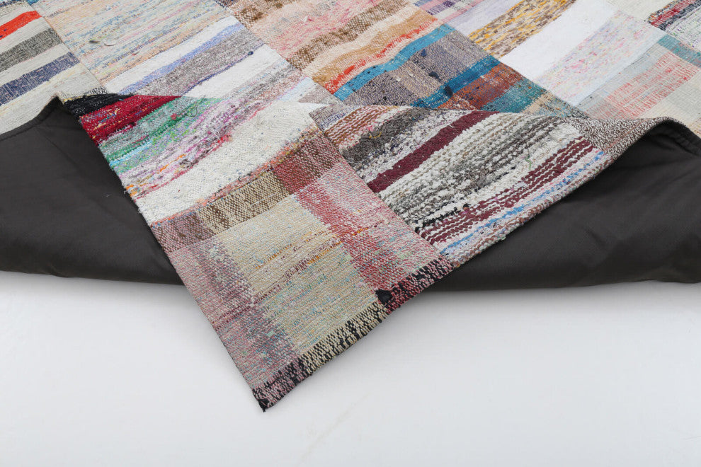Rug N Carpet - Handmade Anatolian 6' 7'' x 9' 10'' Rustic Patchwork Kilim Rug