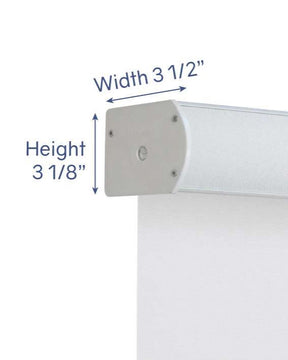 Linen Avenue Custom Cordless Cassette 5% Solar Roller Shade, 62Wx66HWhite