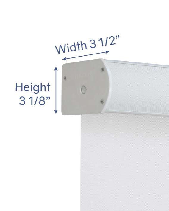 Linen Avenue Custom Cordless Cassette 5% Solar Roller Shade, 62Wx66HWhite