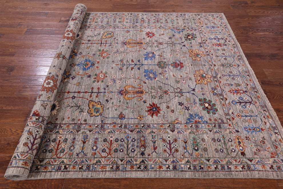 6' 9" X 9' 7" Persian Tabriz Handmade Rug Q9706