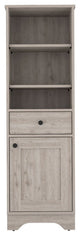 DEPOT E-SHOP Norwalk Linen Cabinet with Drawer, Light Gray, Cabinet