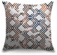 "Geometric Copper And Navy" Outdoor Pillow 20"x20"