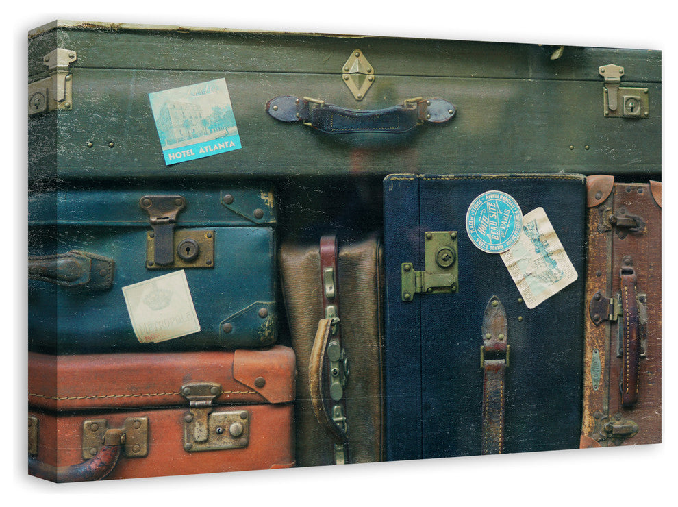 Vintage Suitcases 16x24 Print on Canvas